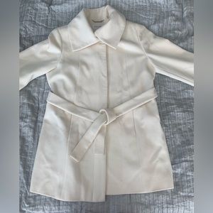 CALVIN KLEIN ivory single button coat. WILL NEED TO BE DRY CLEANED